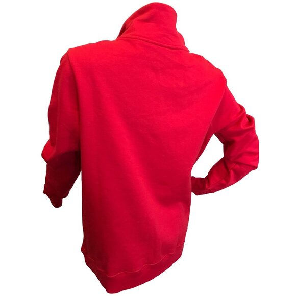 Christine Alexander MEDIUM RED SWAROVSKI Cotton Sweatshirt Pockets SPORT GYM DAN - Picture 5 of 8